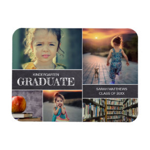 Kindergarten Studenten Photo Collage-meddelande Magnet