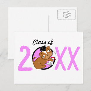 Kindergarten Studenten Puppy Rosa Blank vykort