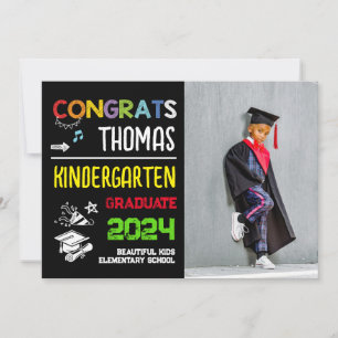 Kindergarten Studenten School Photo Announcement Inbjudningar