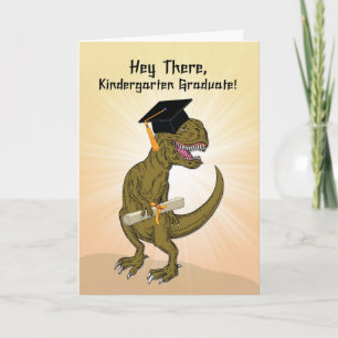 Kindergarten Studenten T-Rex Dinosaur Kort