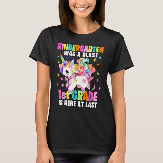 Kindergarten Studenten Unicorn Kindergarten Gradu T Shirt (Framsida)