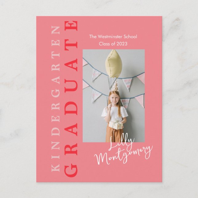 Kindergarten Studenten vykort 5 Foton (Framsida)