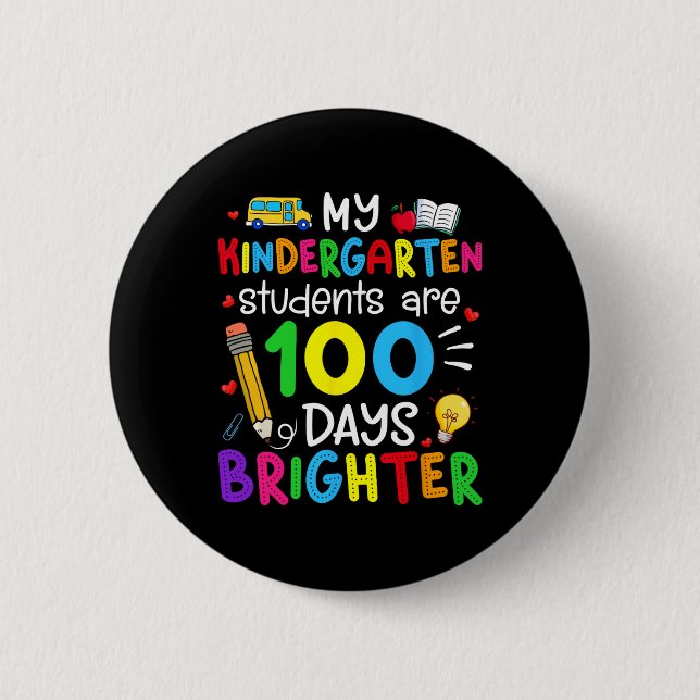 Kindergarten Studenter är 100 dagar ljusare 100:e Knapp (Framsida)