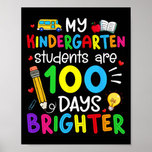Kindergarten Studenter är 100 dagar ljusare 100:e Poster