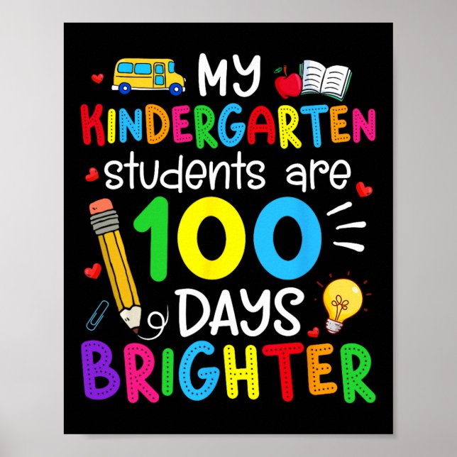 Kindergarten Studenter är 100 dagar ljusare 100:e Poster (Framsidan)