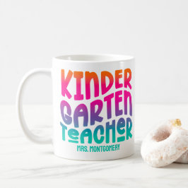 Kindergarten Teacher Colorful Ombre Kaffemugg