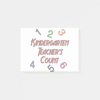 Kindergarten Teacher Count Post it Notes Post-it Block
