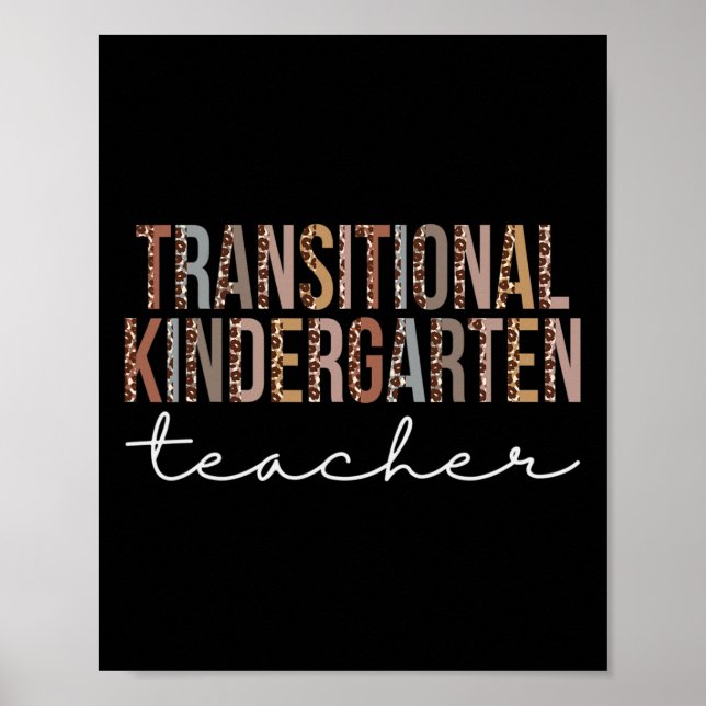 Kindergarten Teacher Leopard-uppskattning Kvinnor Poster (Framsidan)