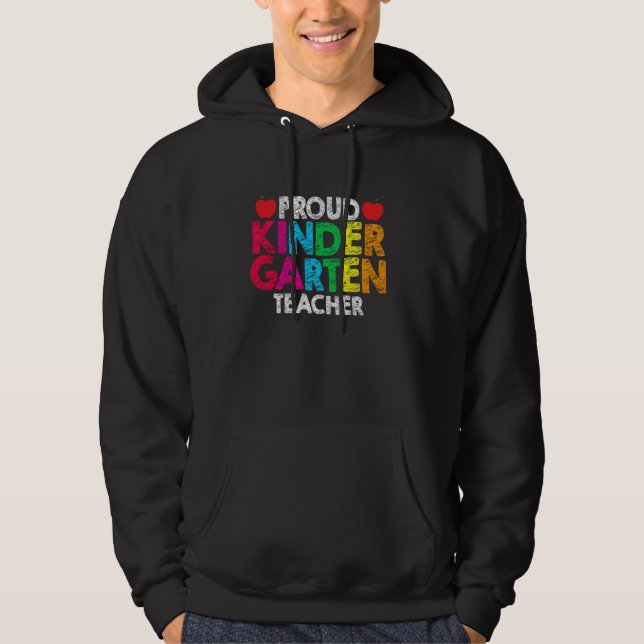 Kindergarten Teacher Life School Rainbow Hoodie (Framsida)