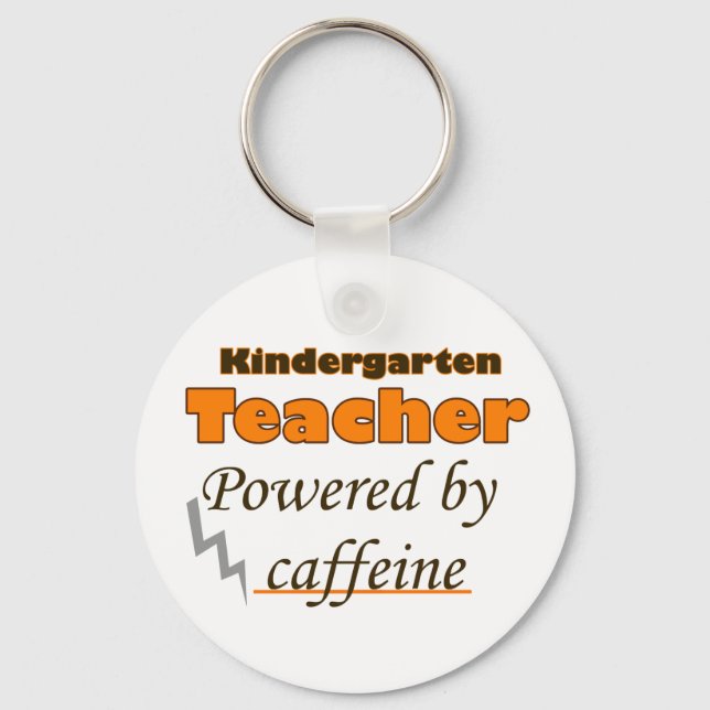 Kindergarten Teacher med koffein Nyckelring (Framsida)