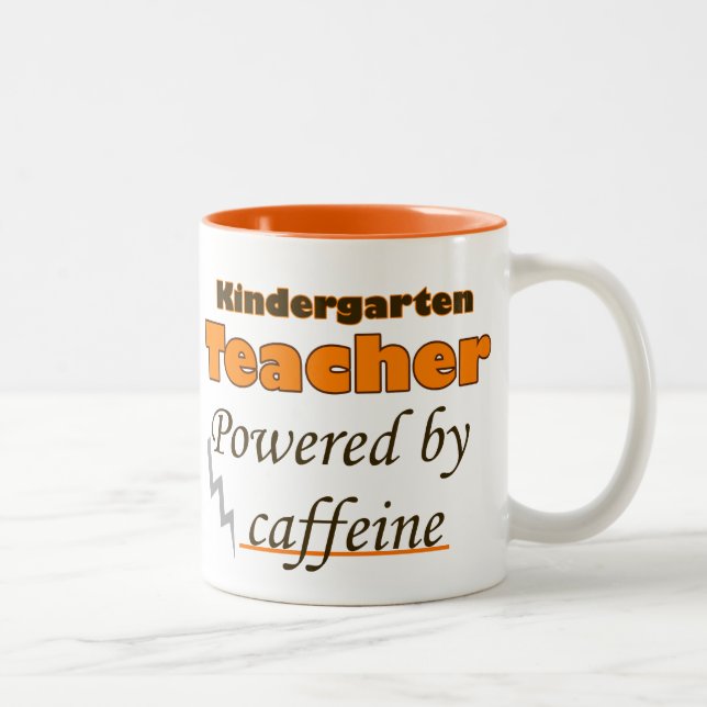 Kindergarten Teacher med koffein Två-Tonad Mugg (Höger)