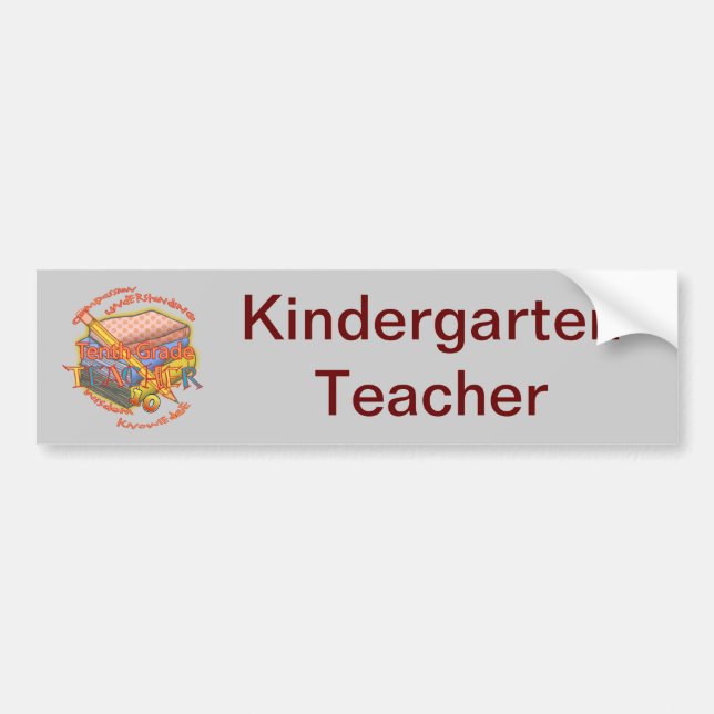 Kindergarten Teacher Motto Bildekal (Framsidan)