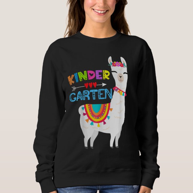 Kindergarten Teacher No Prob Llama First Day Girls T Shirt (Framsida)