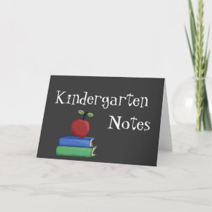 Kindergarten Teacher Note Cards Kort