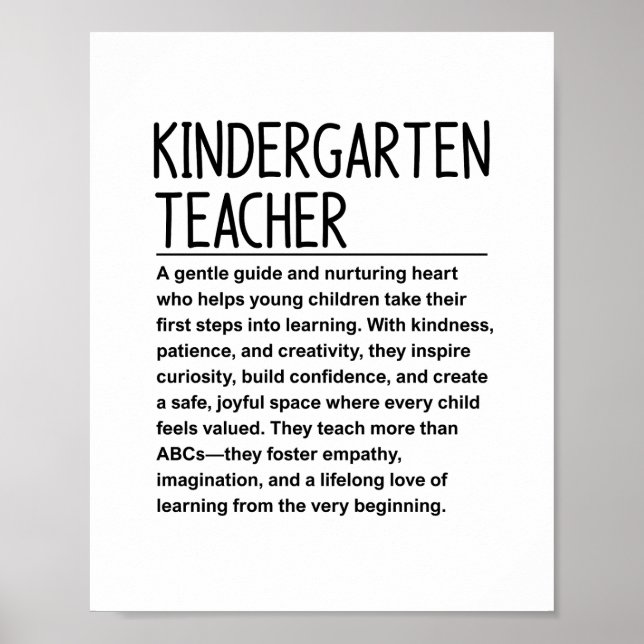 Kindergarten teacher poster (Framsidan)