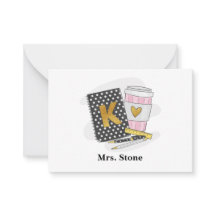 Kindergarten Teacher Preppy Black Notebook Coffee