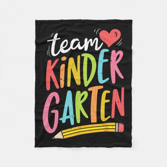 Kindergarten Teacher Student Roligt Back to school Fleecefilt (Framsidan)