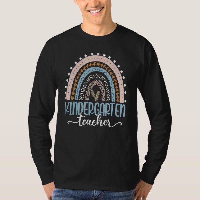Kindergarten Teacher Teach Kärlek Inspire första d T Shirt (Framsida)