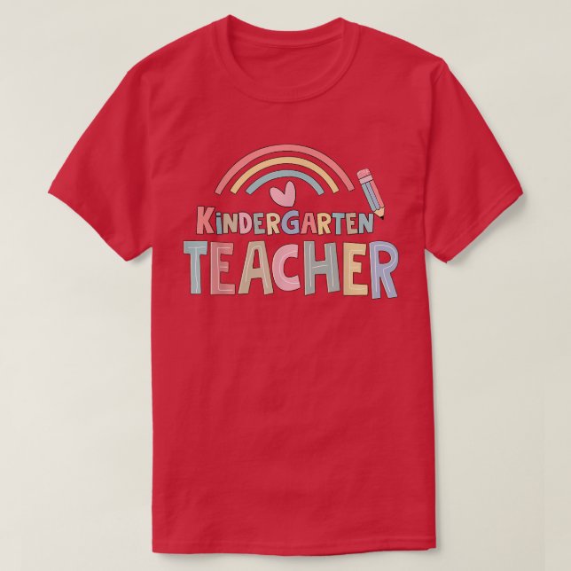Kindergarten Teacher Team Kinder Squad Rainbow T-S T Shirt (Design framsida)