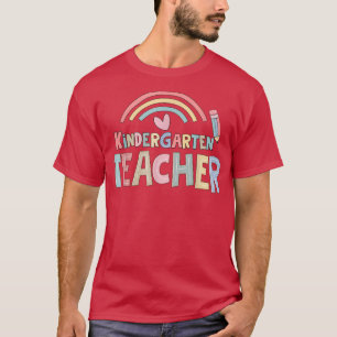 Kindergarten Teacher Team Kinder Squad Rainbow T-S T Shirt