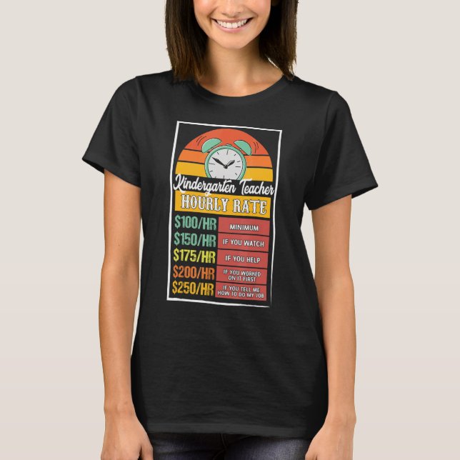 Kindergarten Teacher Timme Rate Gag T Shirt (Framsida)