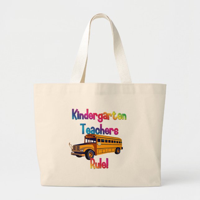 Kindergarten Teacher Tote Bag Jumbo Tygkasse (Framsidan)