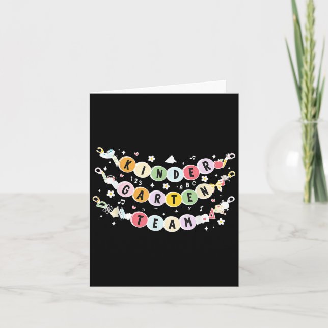 Kindergarten Teacher Vänskap Bracelet Teacher K Kort (Framsida)