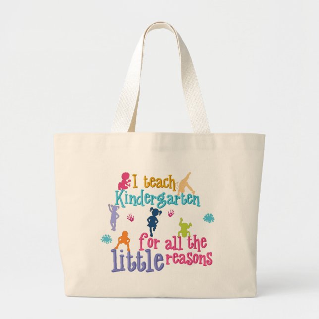 Kindergarten Teacher's Tote Bag Jumbo Tygkasse (Framsidan)