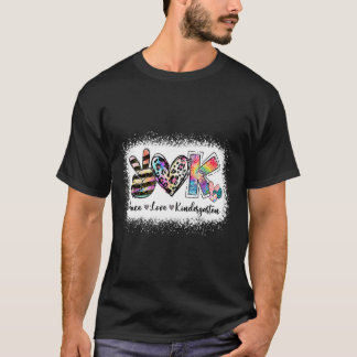 Kindergarten Team Kinder klass Lärare Peace Kärlek T Shirt