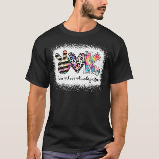 Kindergarten Team Kinder klass Lärare Peace Kärlek T Shirt