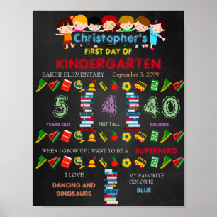 Kindergarten-undertecknarens första dag, Svart och Poster