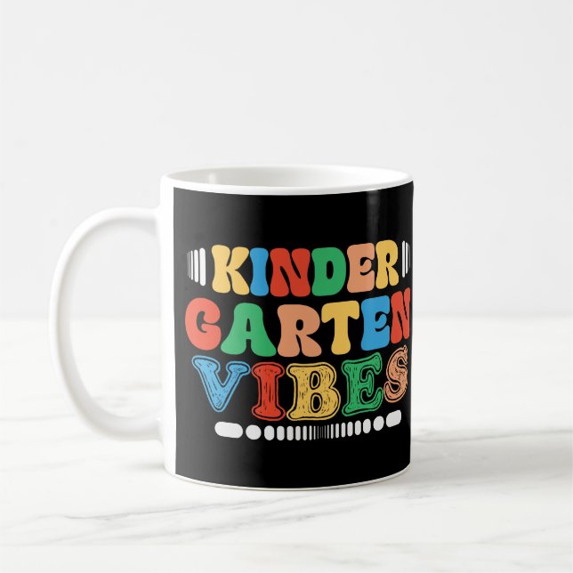 Kindergarten Vibes Back to school Teacher Studente Kaffemugg (Vänster)