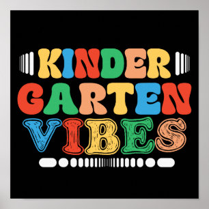 Kindergarten Vibes Back to school Teacher Studente Poster
