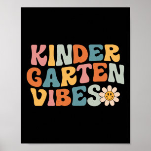 Kindergarten Vibes - Kinder Crew Retro Första dage Poster