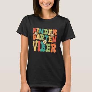Kindergarten Vibes Team Kinder Groovy Retro Back T Shirt