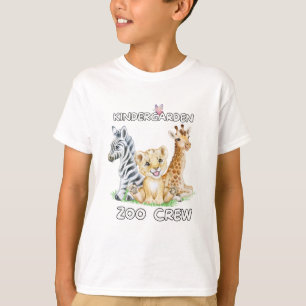 Kindergarten Zoo Crew Funny Circus Unge Animal Kär T Shirt