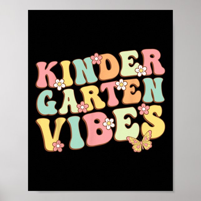 Kindergartenstämning Hej förskolelärare barn Poster (Framsidan)