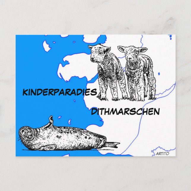 Kinderparadies Dithmarschen Vykort (Framsida)