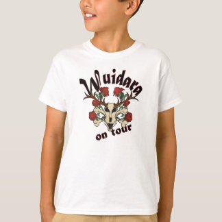 Kindershirt Motiv: Totenkopfhirsch mit Rosen T-shirt