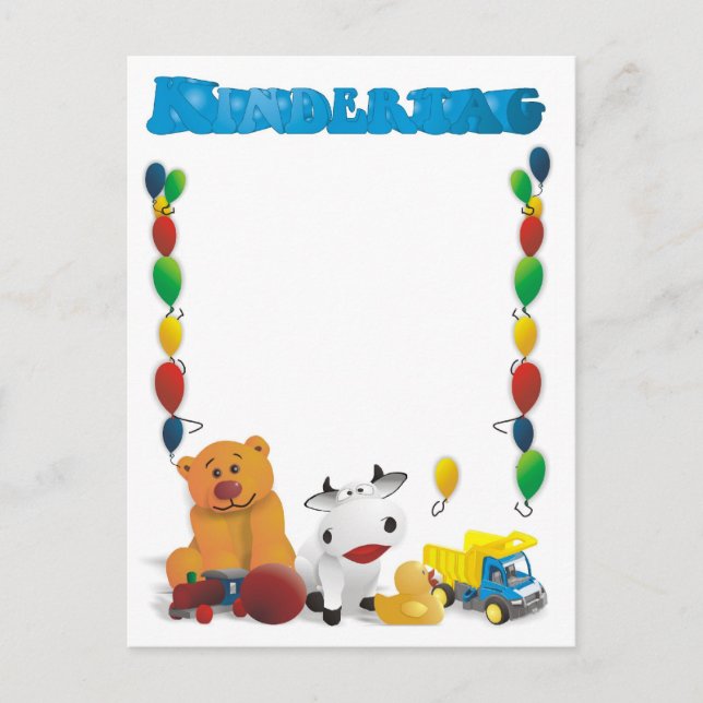 Kindertagsgrüße Vykort (Framsida)