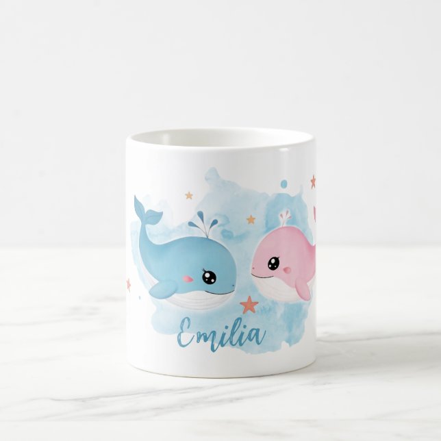 Kindertasse - Kleine Wale  |  Kaffemugg (Center)