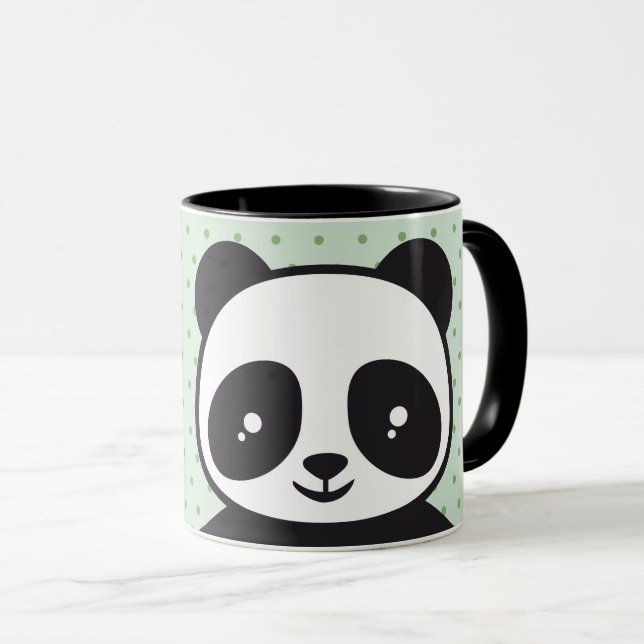 Kindertasse Pandabär - grün |  Mugg (Framsida höger)