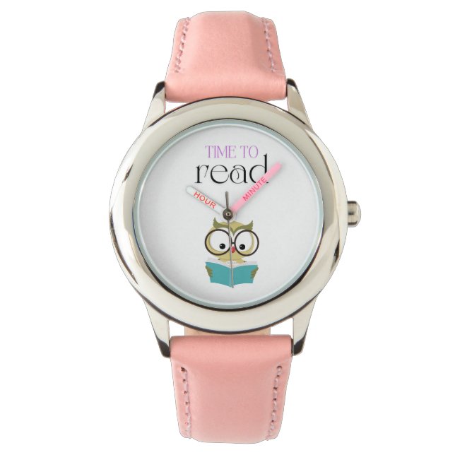 Kinderuhr mit Eule - "Time to Read"  Armbandsur (Framsida)