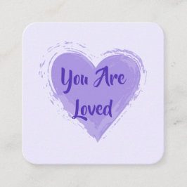 Kinditetskort: "Du är älskad" kort