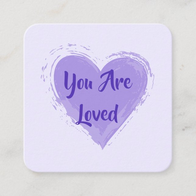 Kinditetskort: "Du är älskad" kort (Framsida)