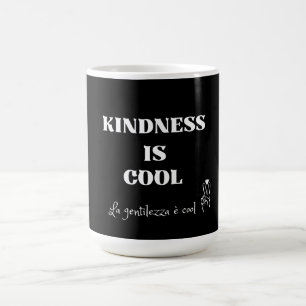 KINDNESS ÄR COOLA tvåspråkig Kaffemugg
