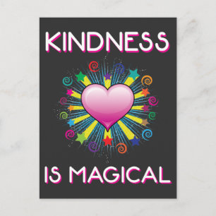 Kindness är en magisk regnbågsinspiration. vykort