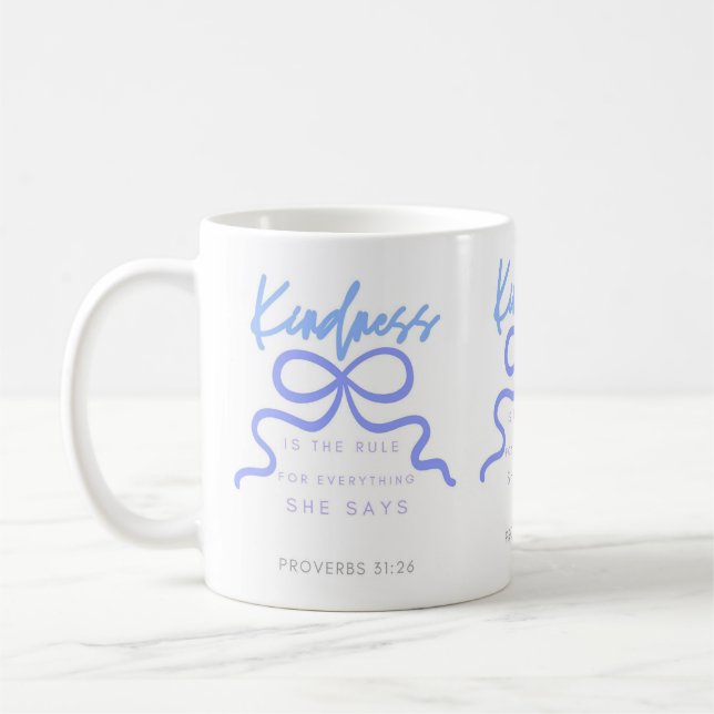 Kindness är en regel, kristen, bibel kaffemugg (Vänster)