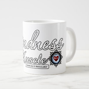Kindness är ett muskel jumbo mugg