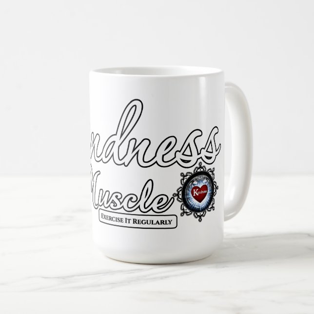 Kindness är ett muskel kaffemugg (Framsida höger)